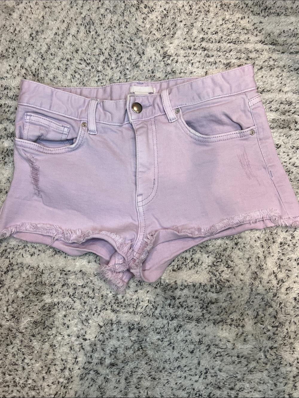 H&M Cute Lavender Denim Cutoff Shorts